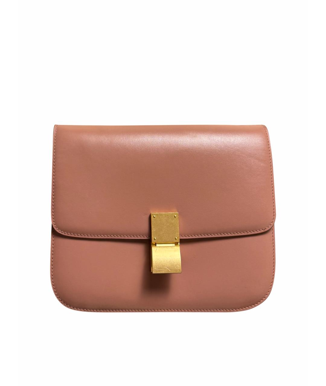 CELINE Бежевая кожаная сумка через плечо, фото 1