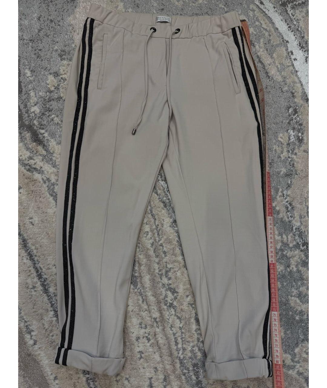 BRUNELLO CUCINELLI Бежевые шерстяные кюлоты, фото 5