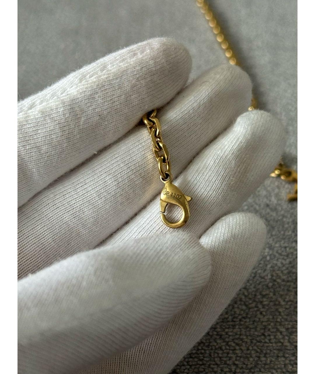 LOUIS VUITTON Бежевое металлическое колье, фото 6