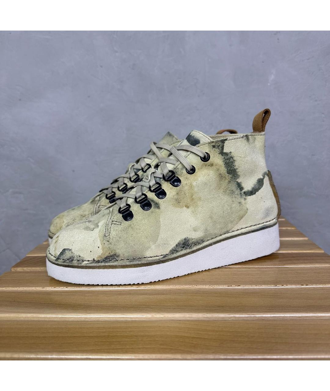 CLARKS Бежевые замшевые ботинки, фото 3