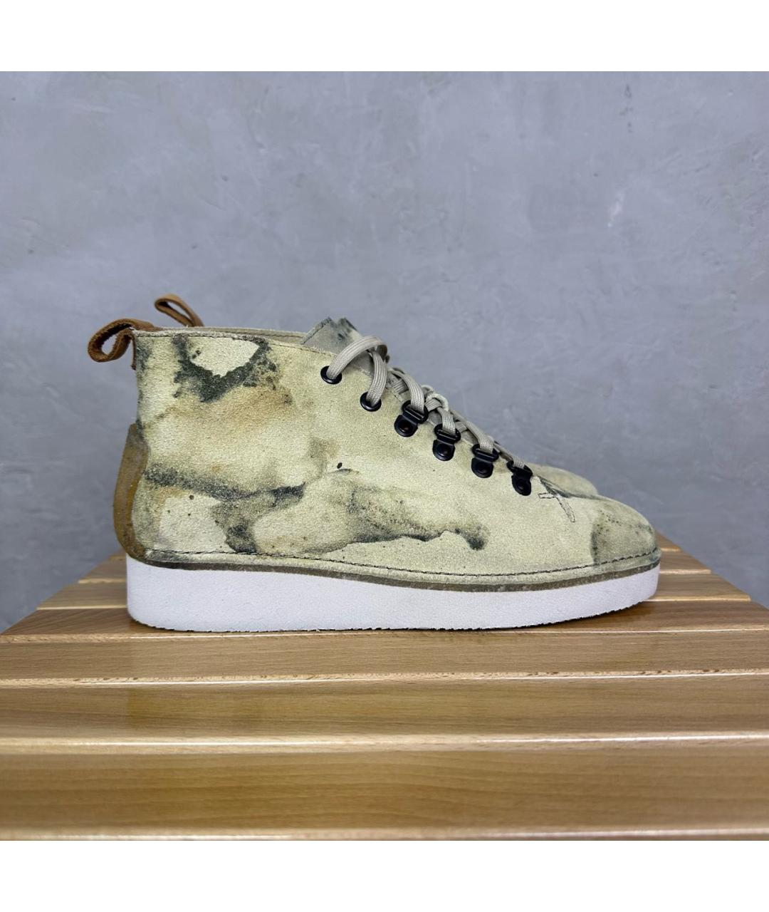 CLARKS Бежевые замшевые ботинки, фото 2