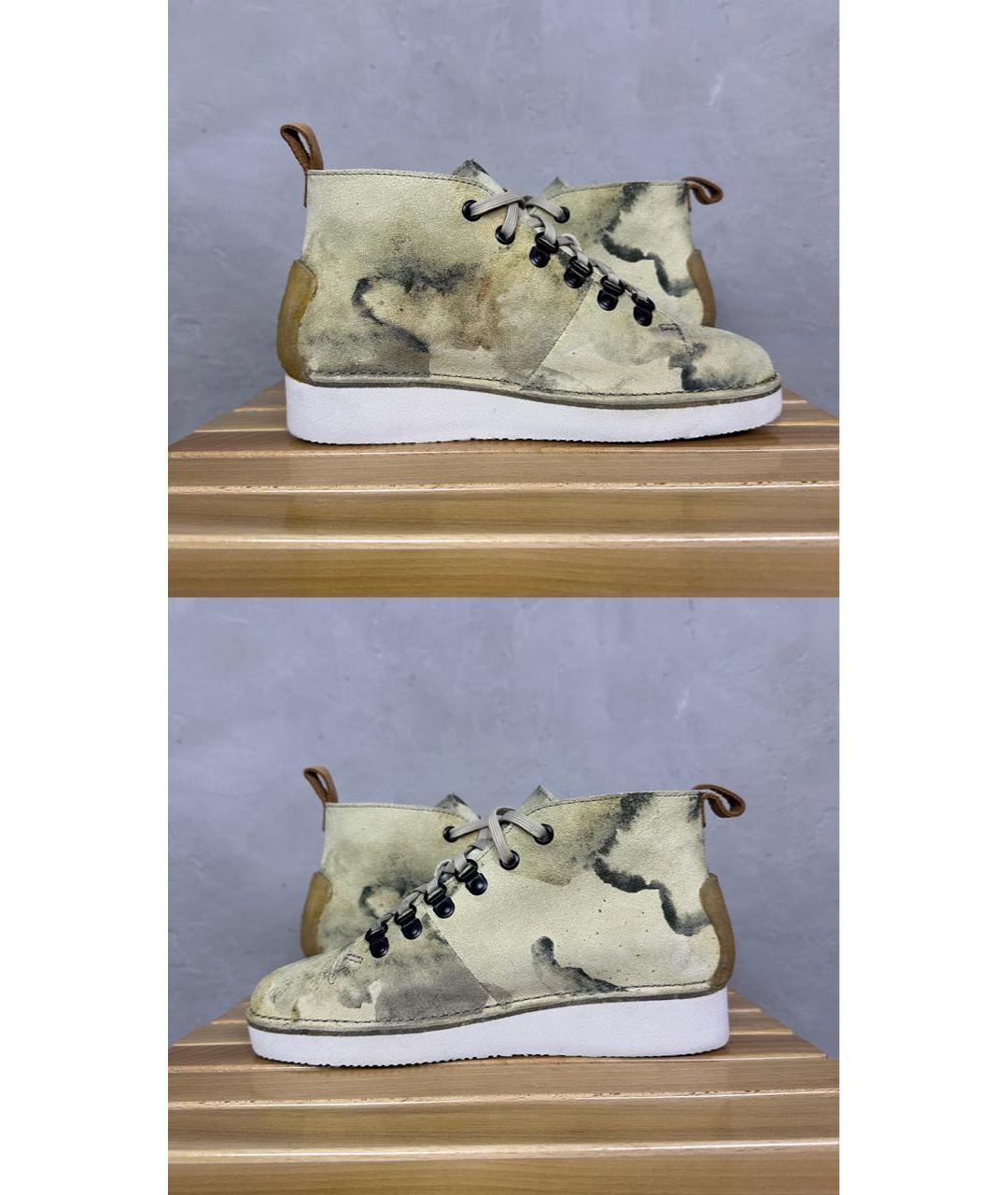 CLARKS Бежевые замшевые ботинки, фото 4