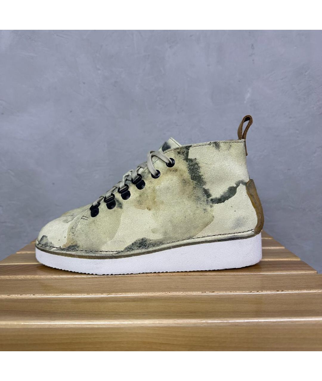 CLARKS Бежевые замшевые ботинки, фото 9