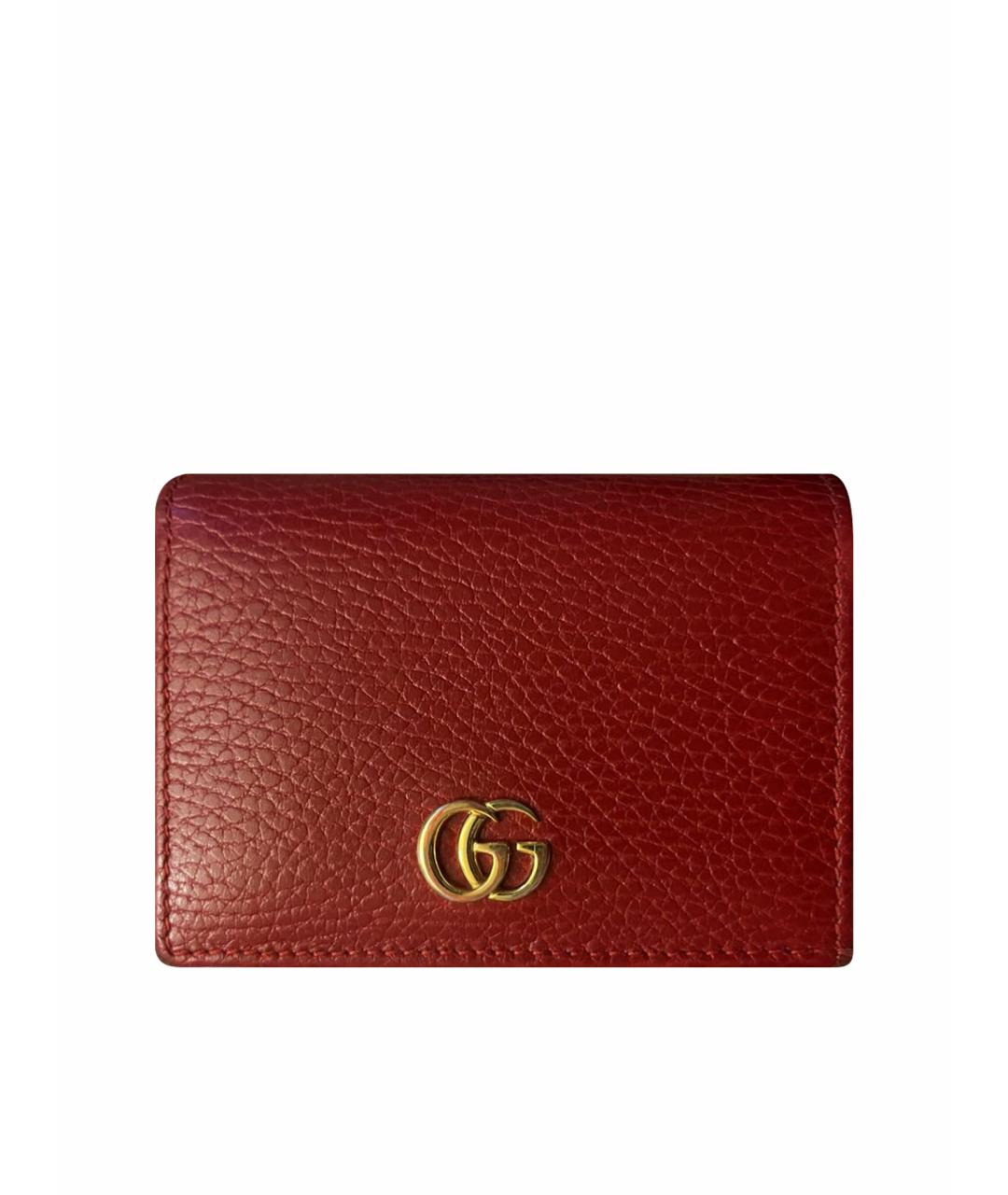 GUCCI Красный кожаный кошелек, фото 5