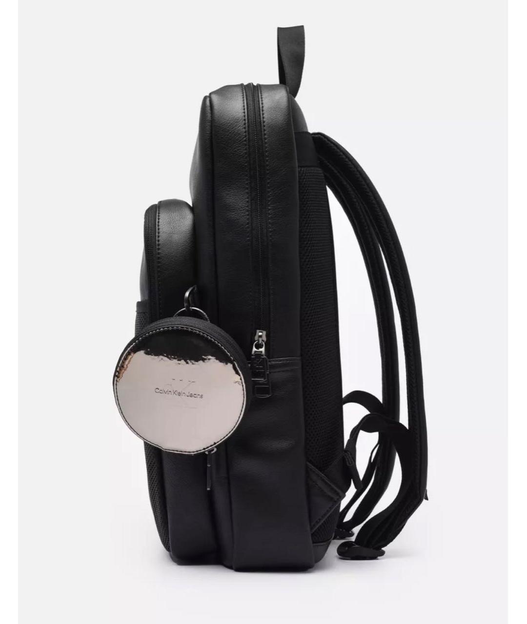 CALVIN KLEIN Черный рюкзак из искусственной кожи, фото 3