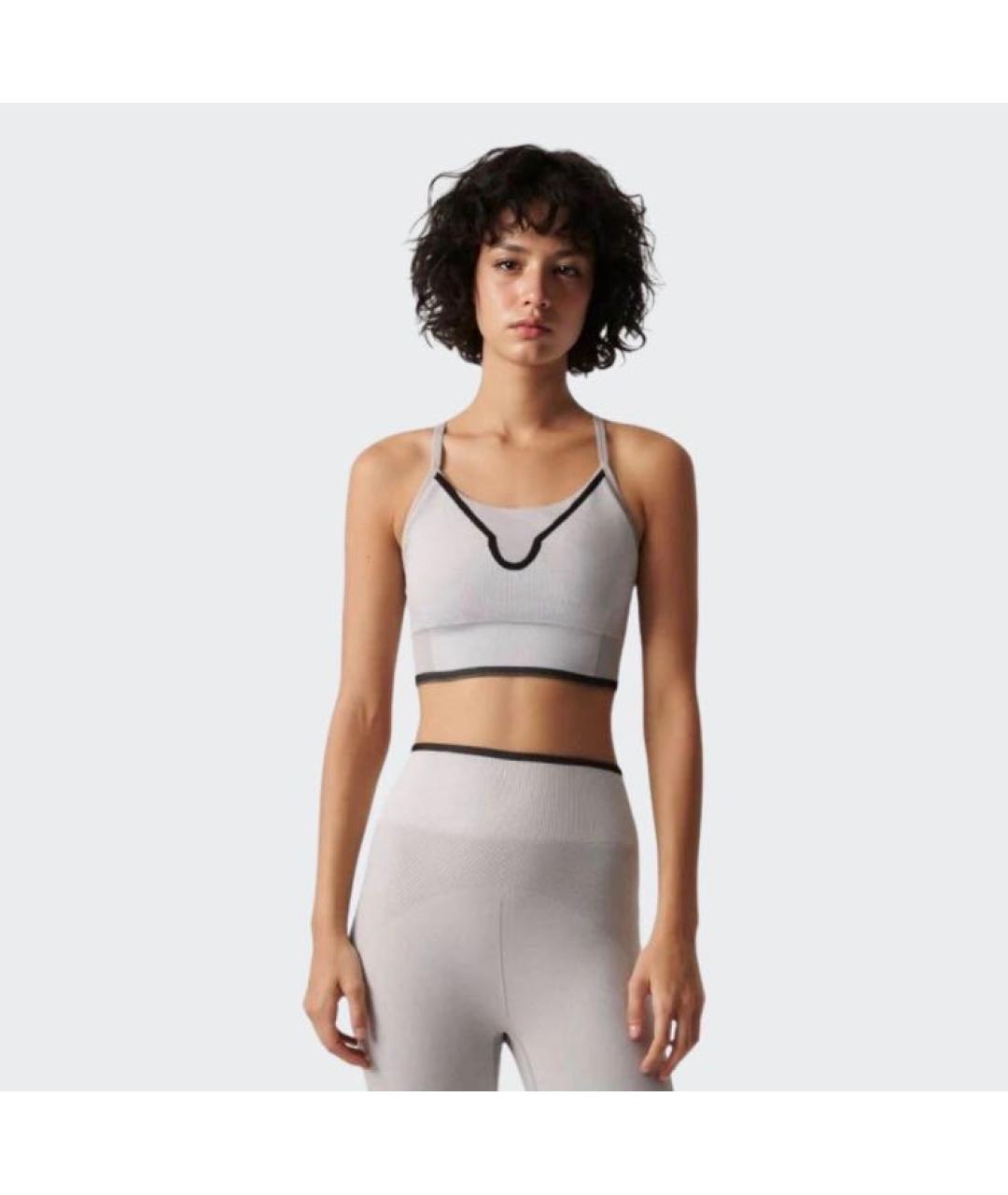 ADIDAS BY STELLA MCCARTNEY Серая полиэстеровая майка, фото 3