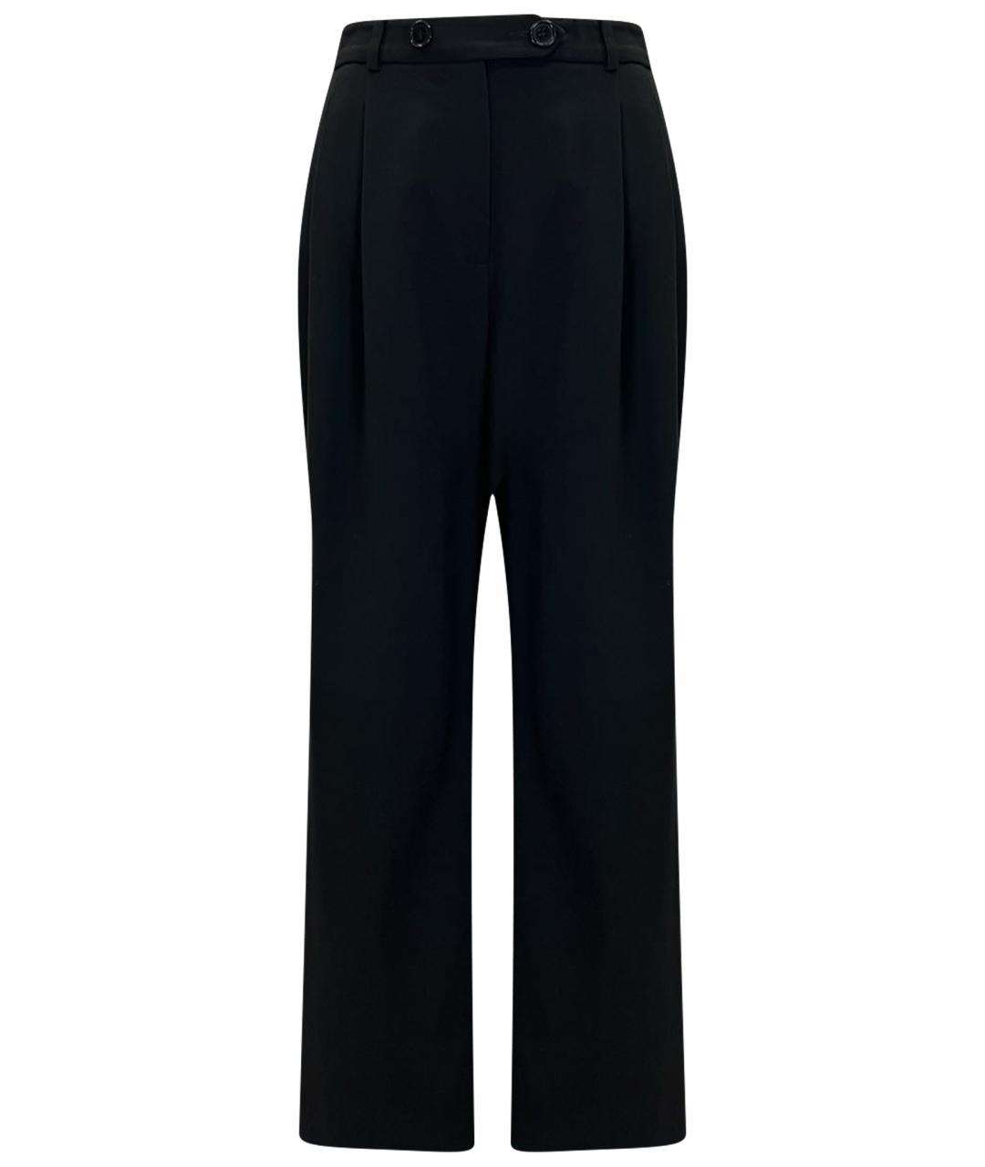 12 STOREEZ Черные полиэстеровые брюки широкие, фото 1