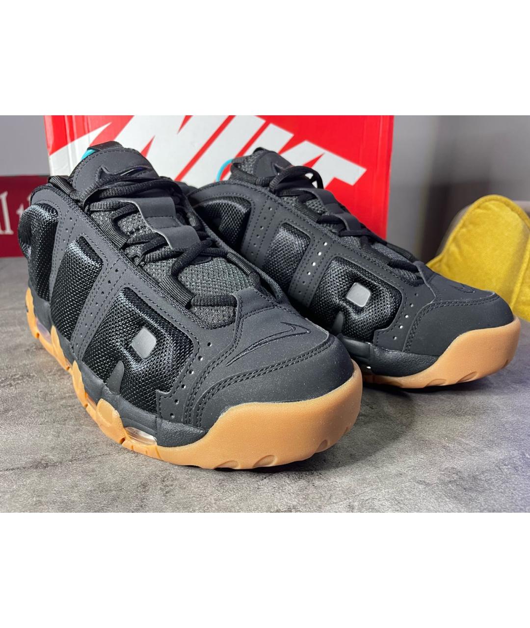 NIKE Черные текстильные низкие кроссовки / кеды, фото 4