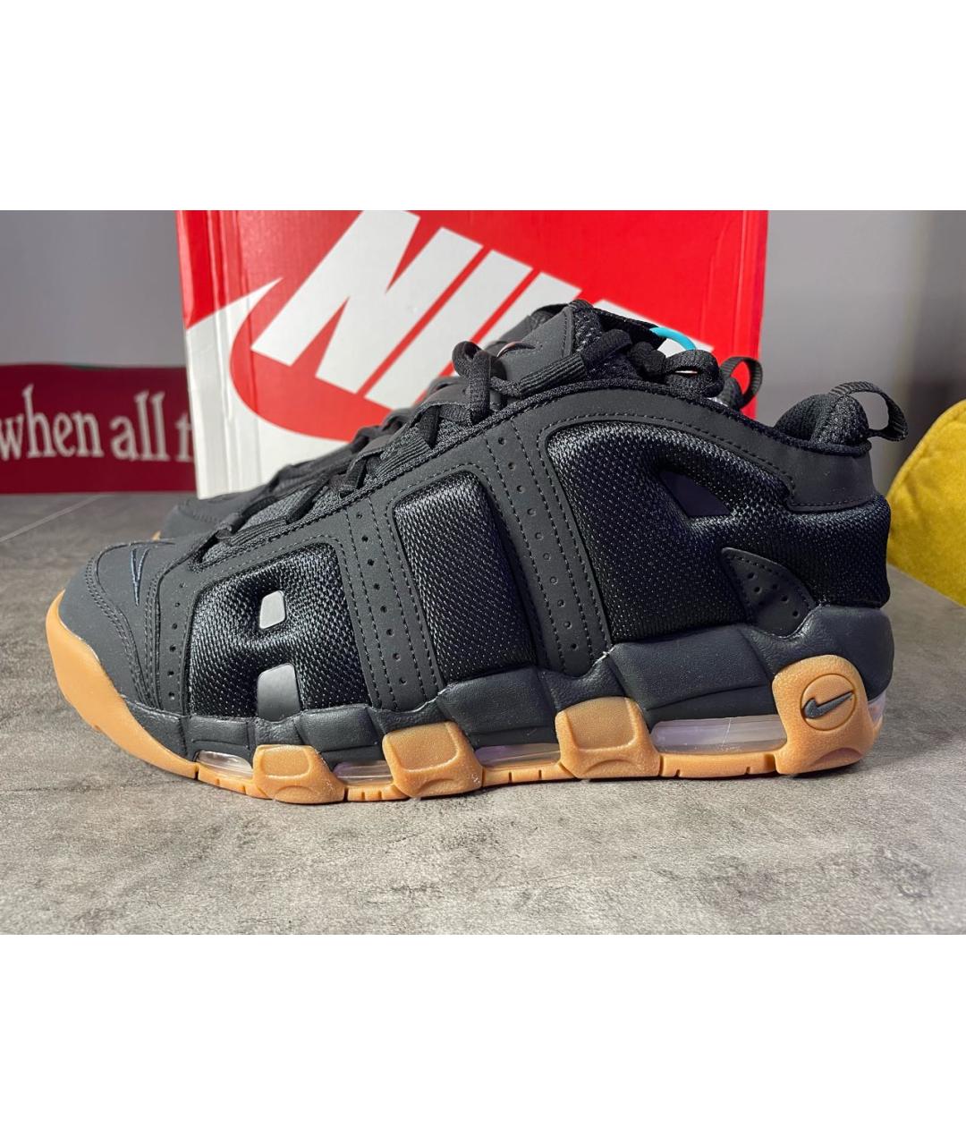 NIKE Черные текстильные низкие кроссовки / кеды, фото 7