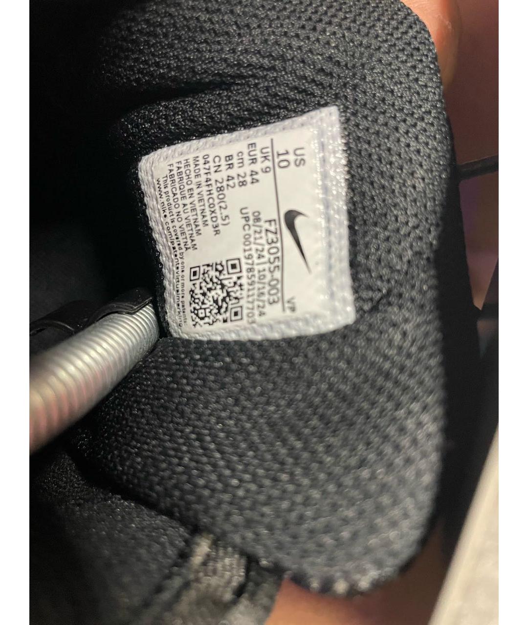 NIKE Черные текстильные низкие кроссовки / кеды, фото 3