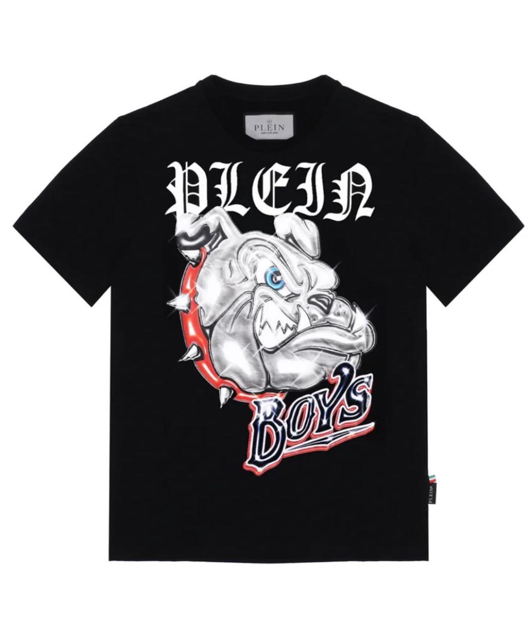 PHILIPP PLEIN Черная хлопковая футболка, фото 1