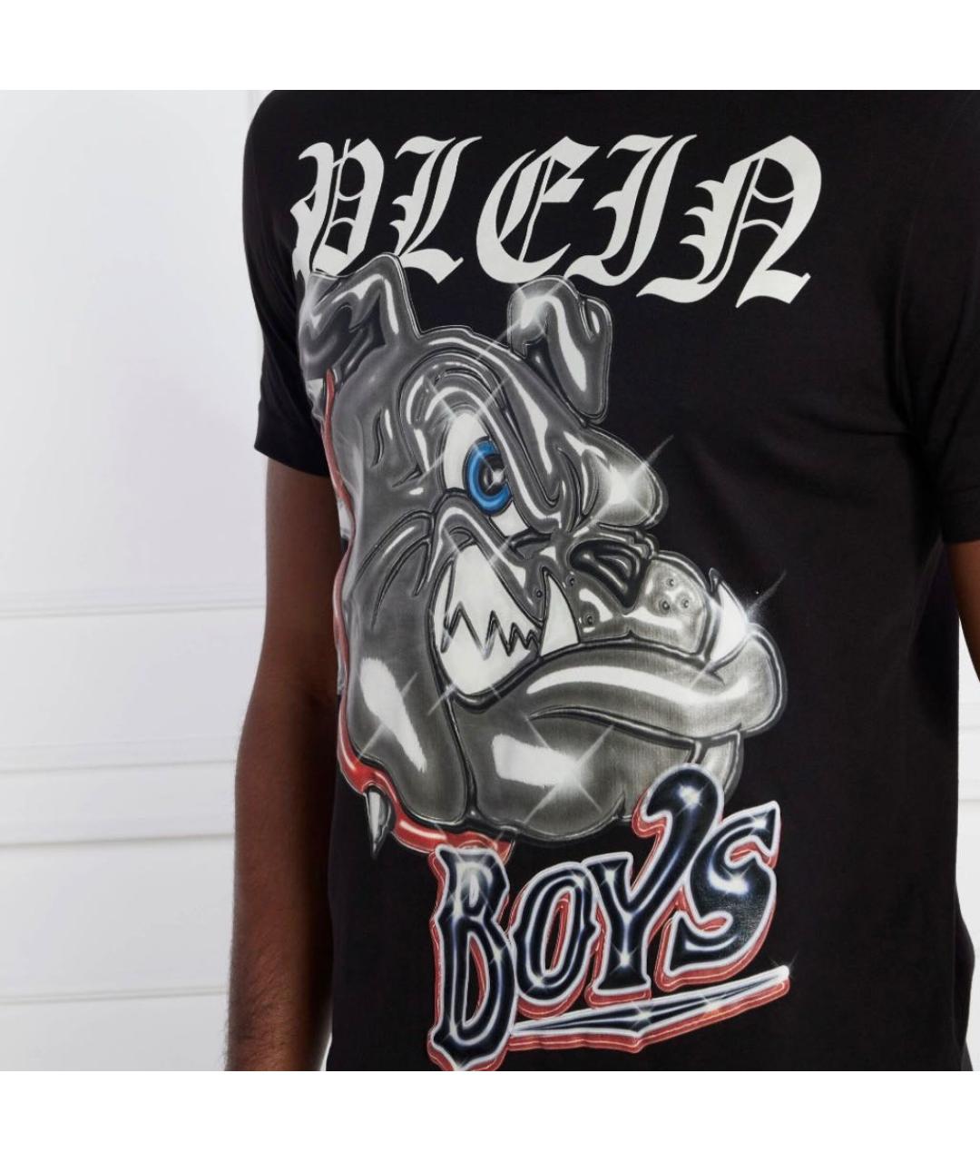 PHILIPP PLEIN Черная хлопковая футболка, фото 4