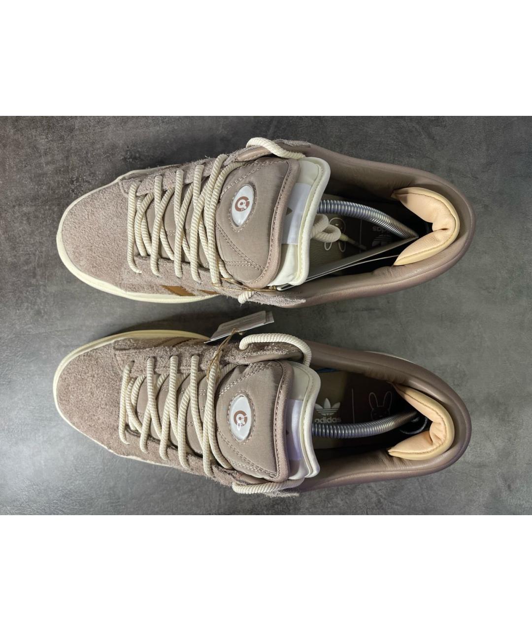 ADIDAS Бежевые замшевые низкие кроссовки / кеды, фото 5