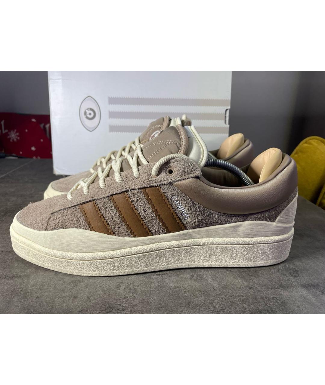 ADIDAS Бежевые замшевые низкие кроссовки / кеды, фото 8