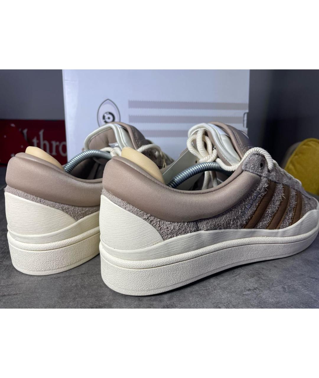 ADIDAS Бежевые замшевые низкие кроссовки / кеды, фото 4