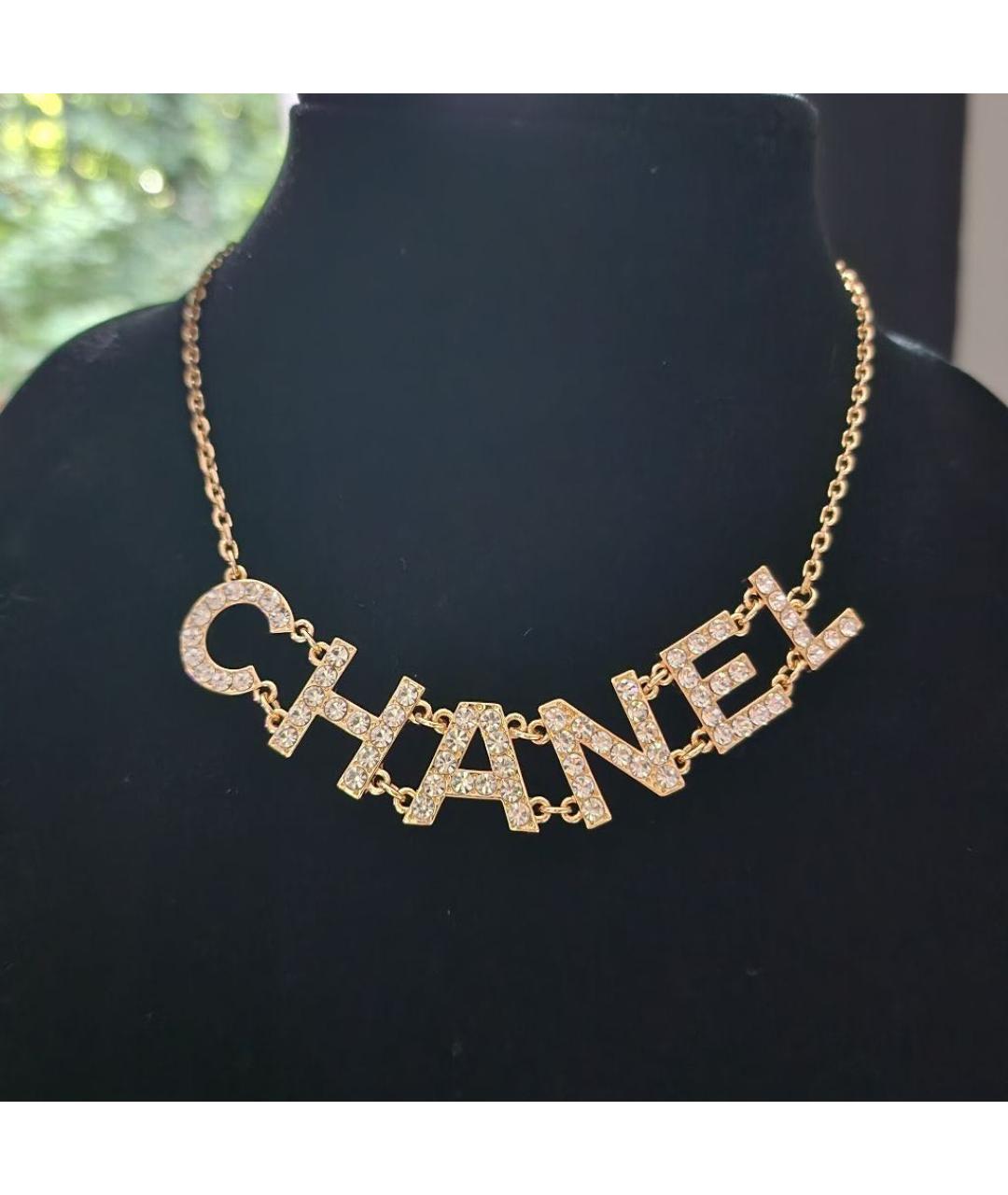 CHANEL Золотое металлическое колье, фото 2