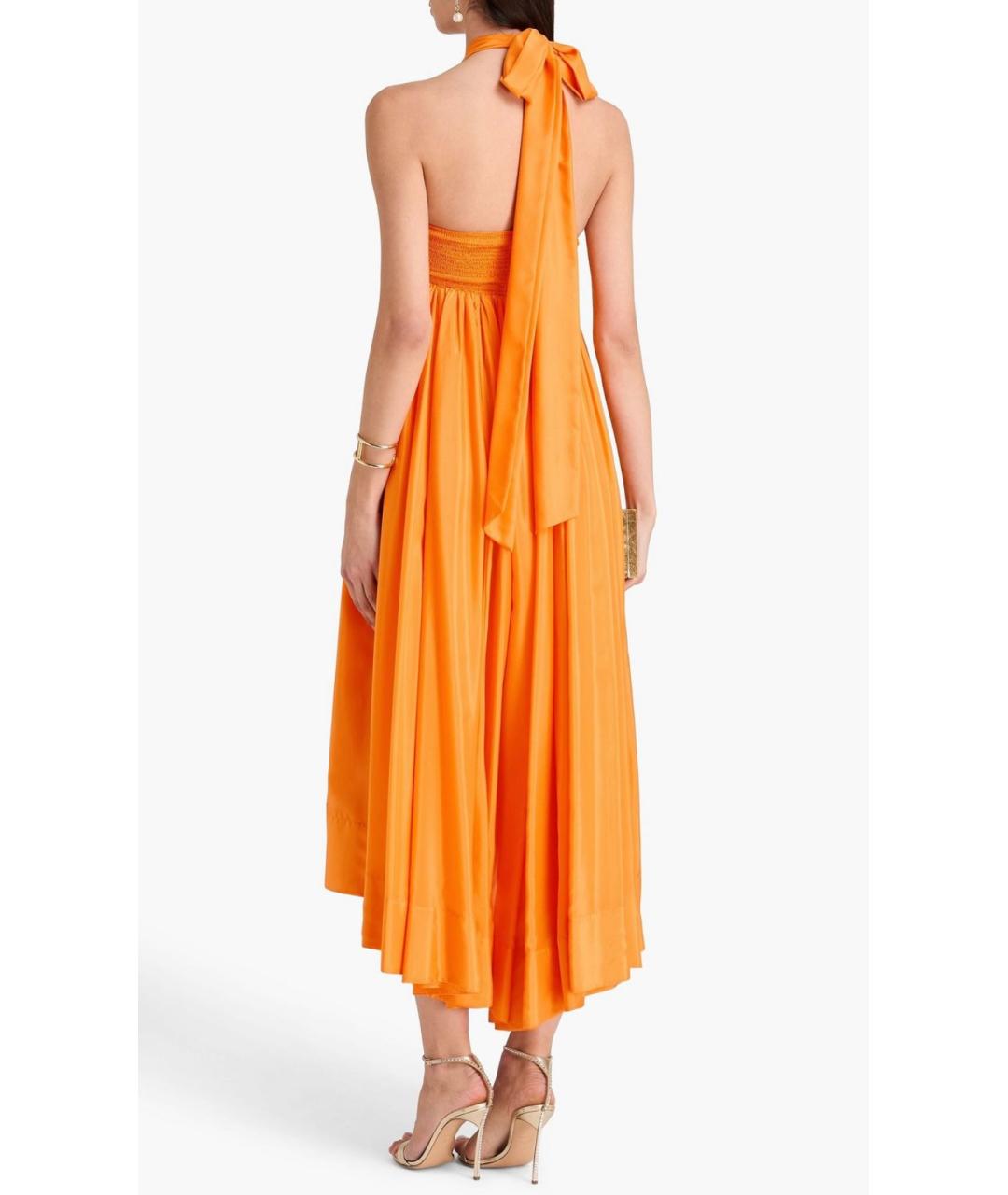 ZIMMERMANN Оранжевое шелковое коктейльное платье, фото 3