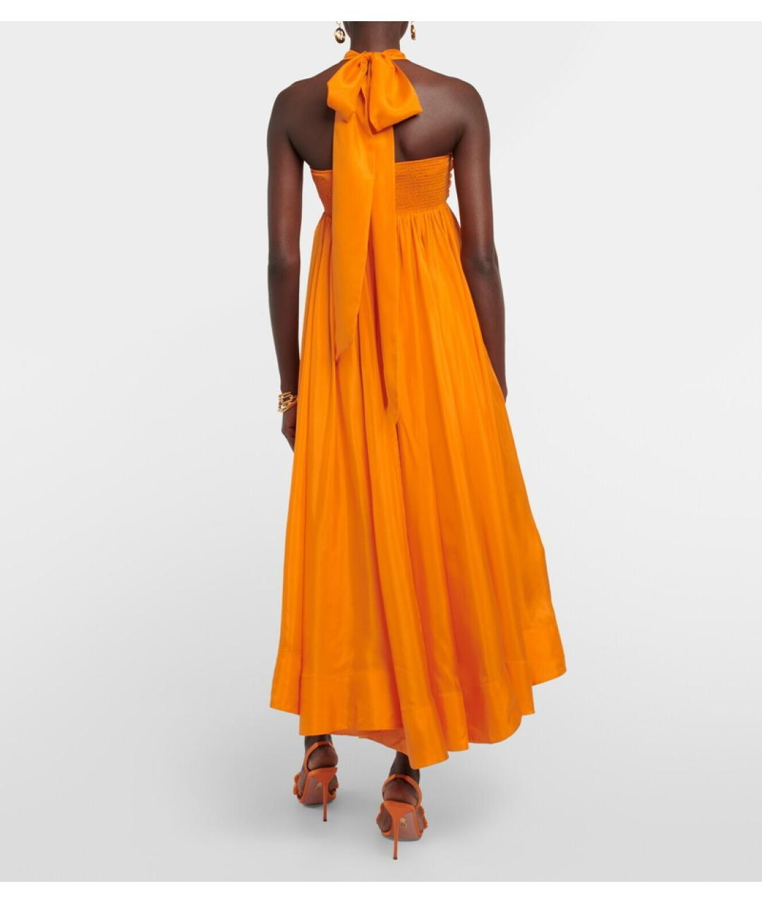 ZIMMERMANN Оранжевое шелковое коктейльное платье, фото 5