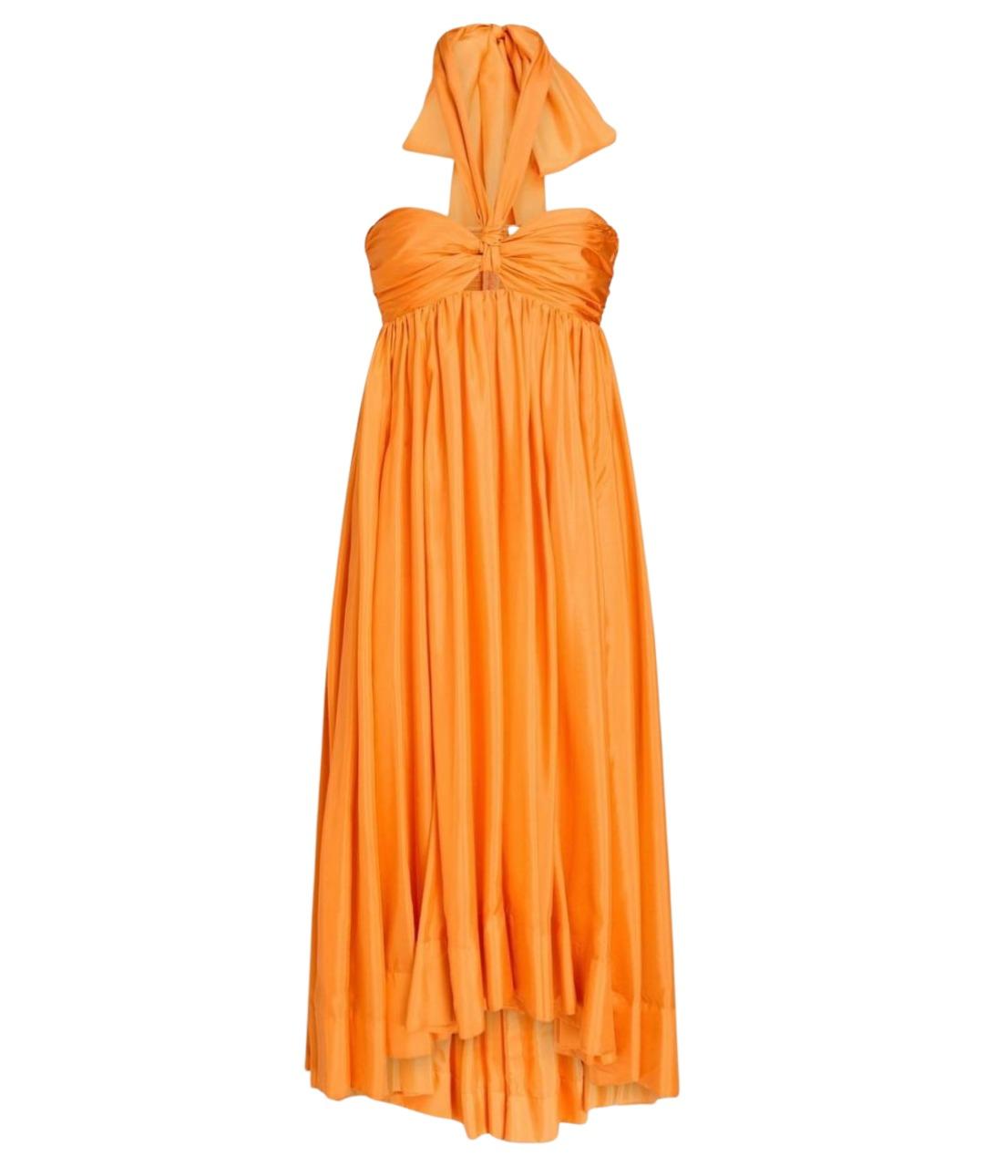 ZIMMERMANN Оранжевое шелковое коктейльное платье, фото 1