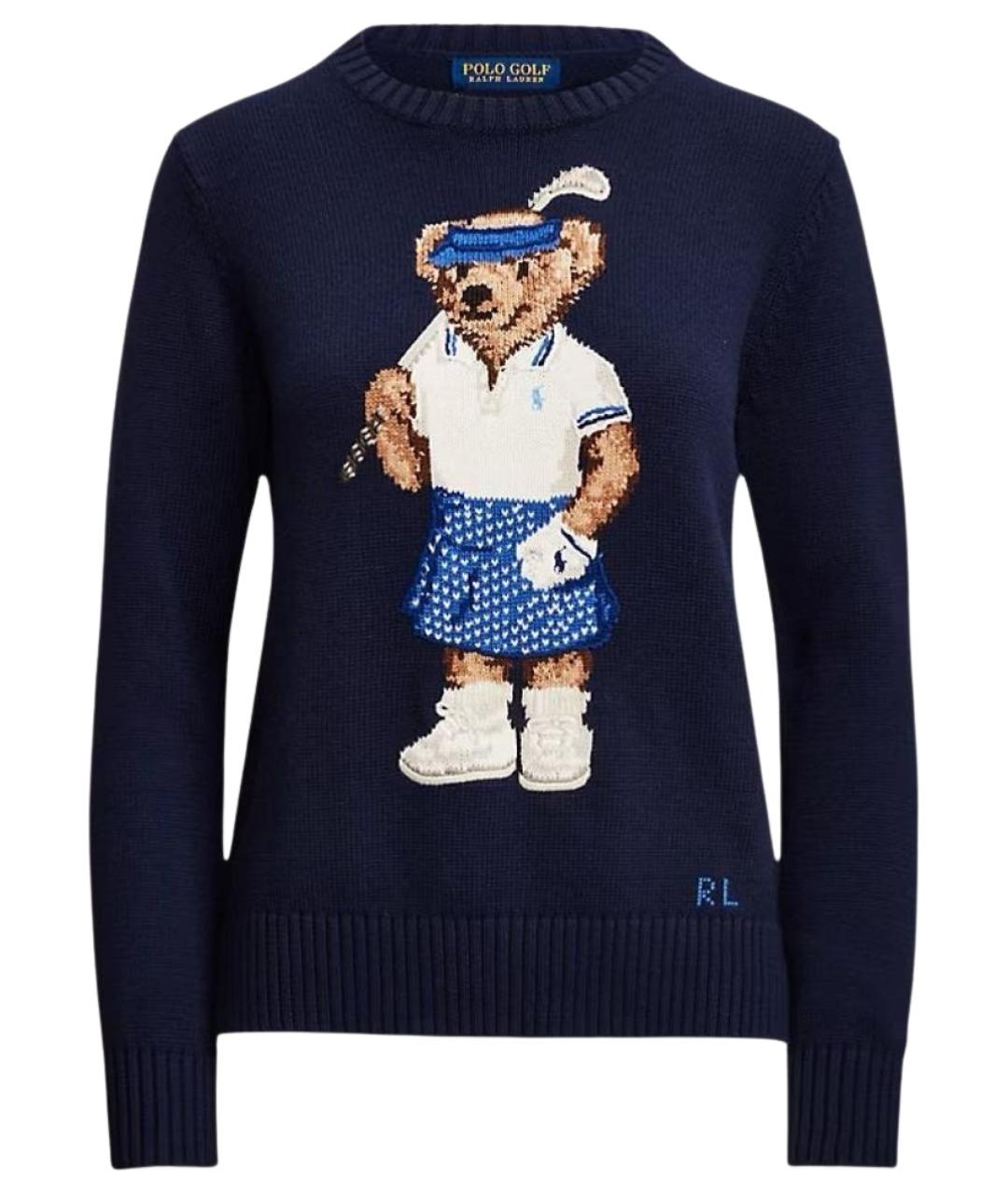 POLO RALPH LAUREN Темно-синий хлопковый джемпер / свитер, фото 1