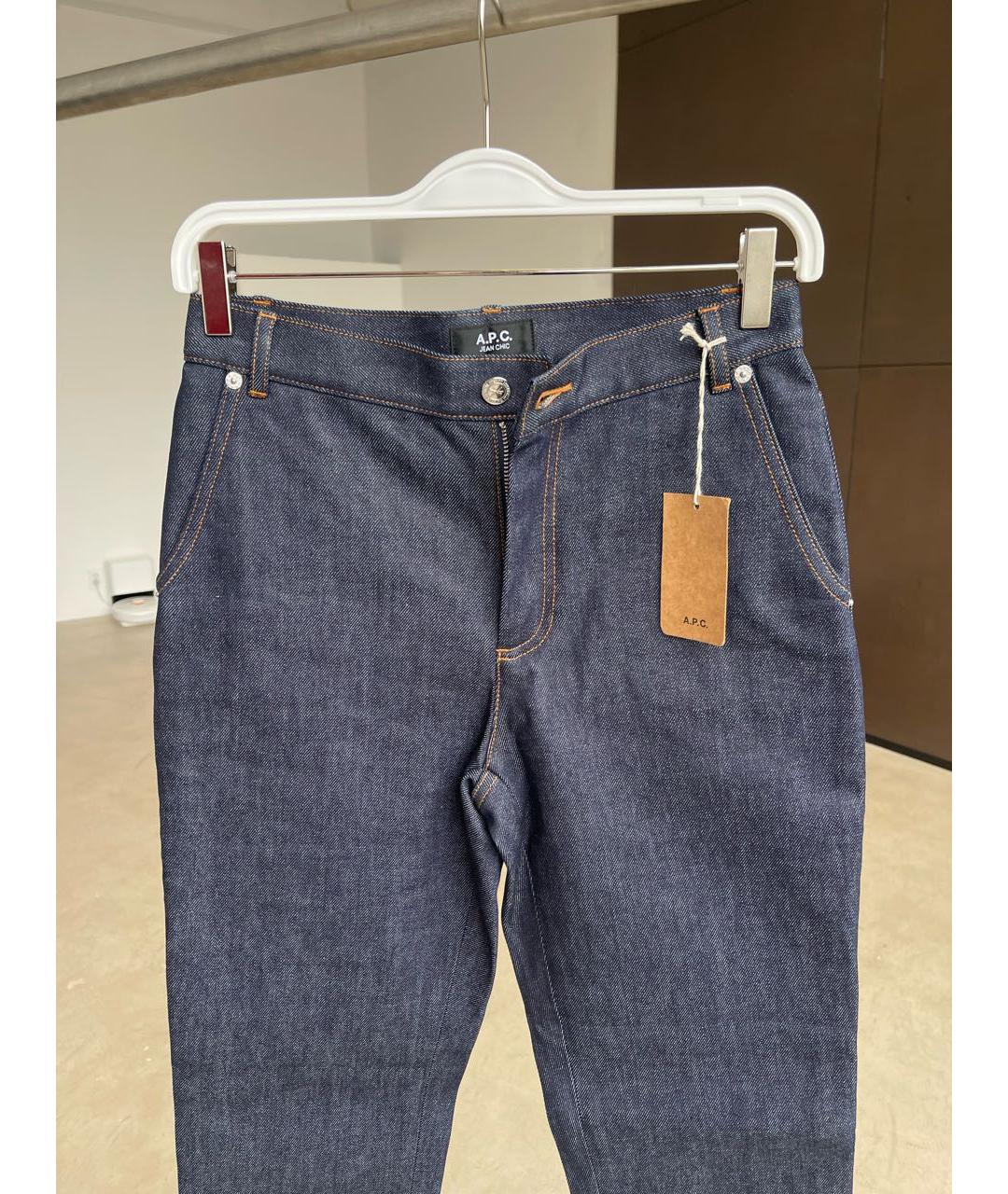 A.P.C. Темно-синие хлопковые джинсы слим, фото 5