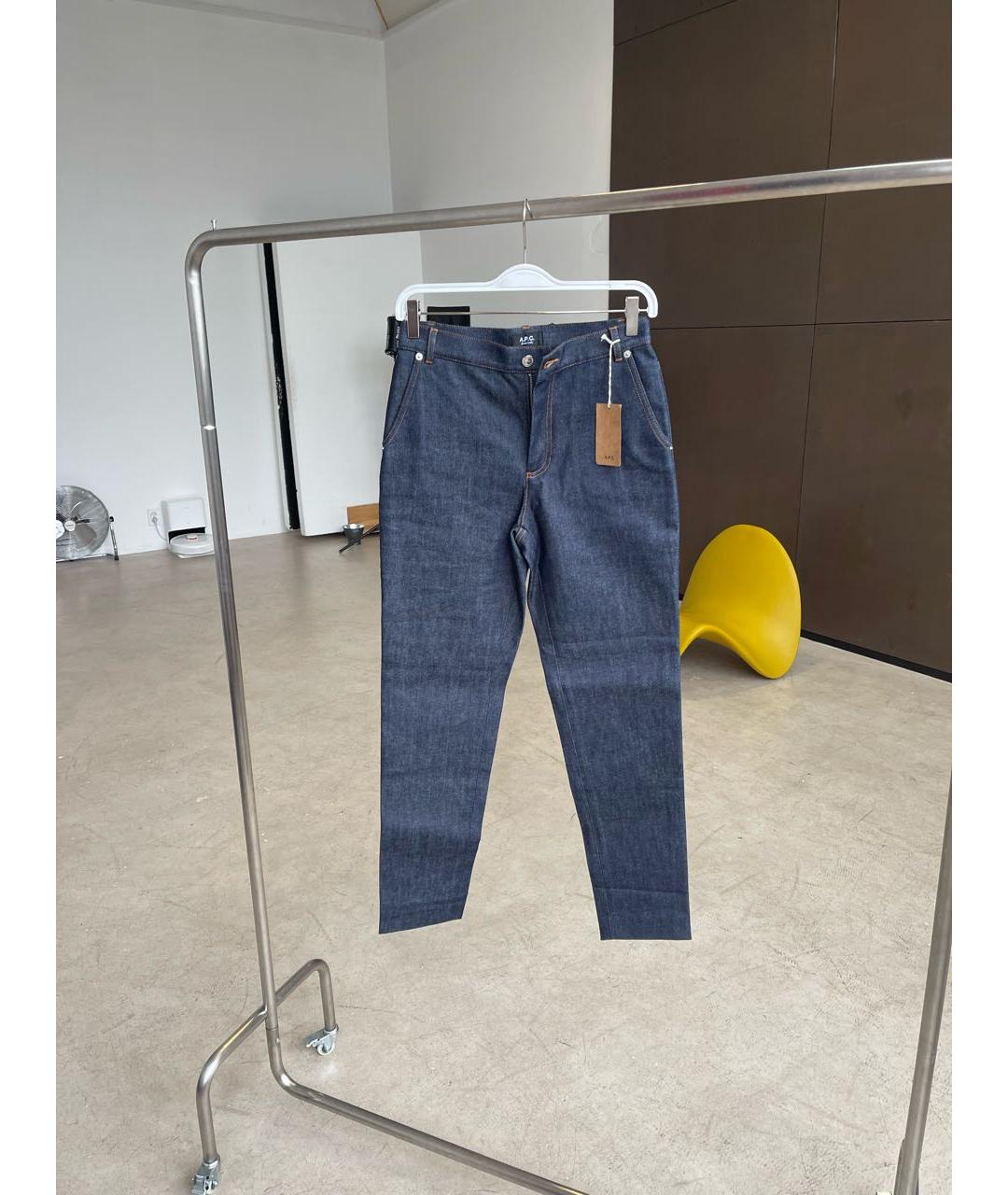 A.P.C. Темно-синие хлопковые джинсы слим, фото 4