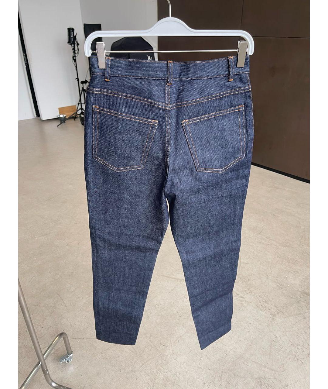 A.P.C. Темно-синие хлопковые джинсы слим, фото 8