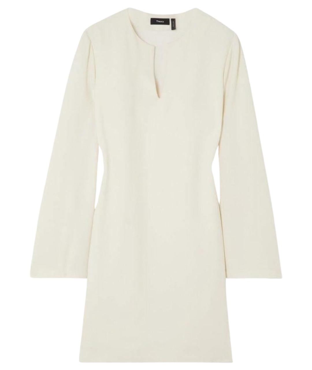 THEORY Бежевое креповое повседневное платье, фото 1