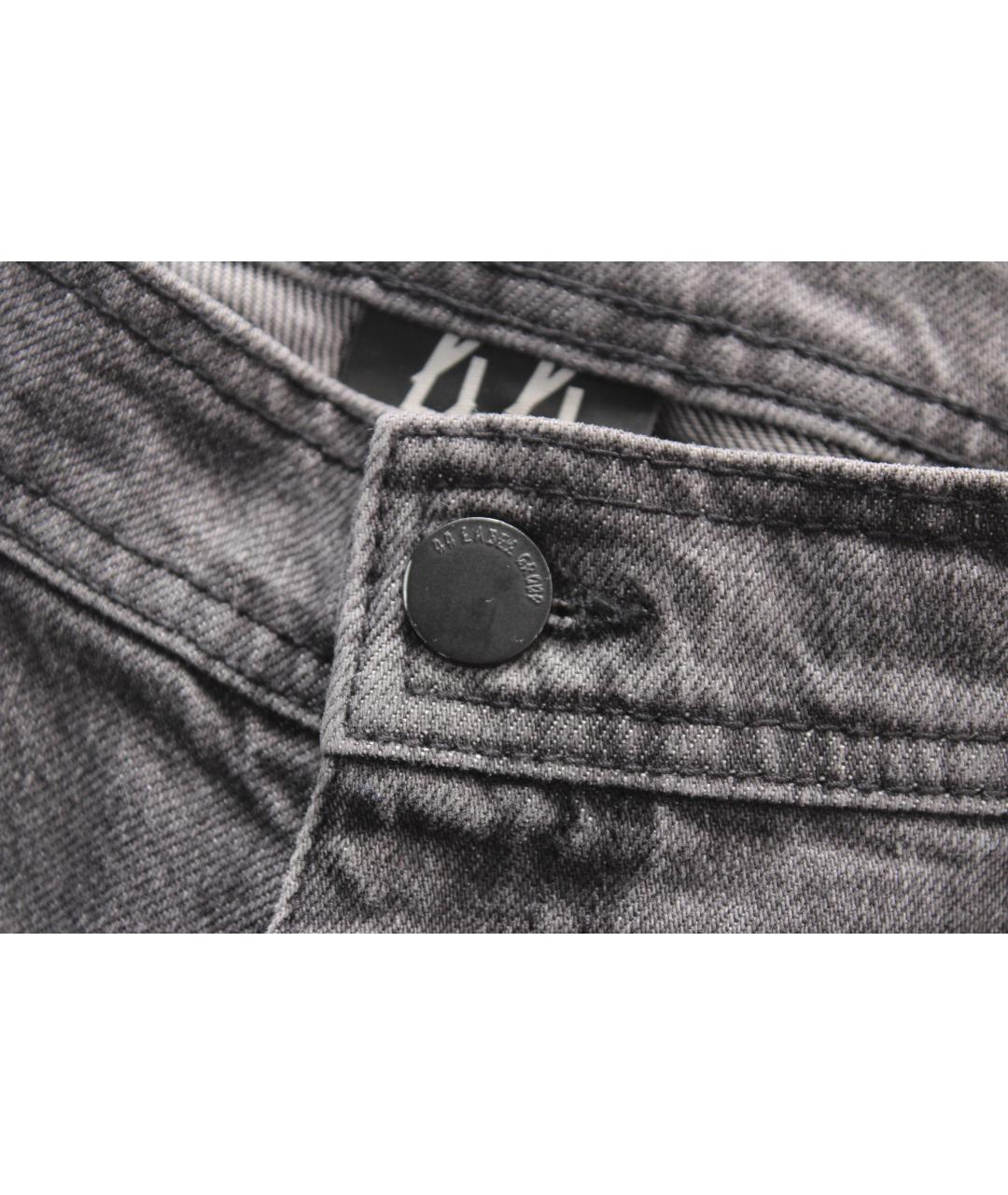 44 LABEL Серые хлопковые прямые джинсы, фото 6