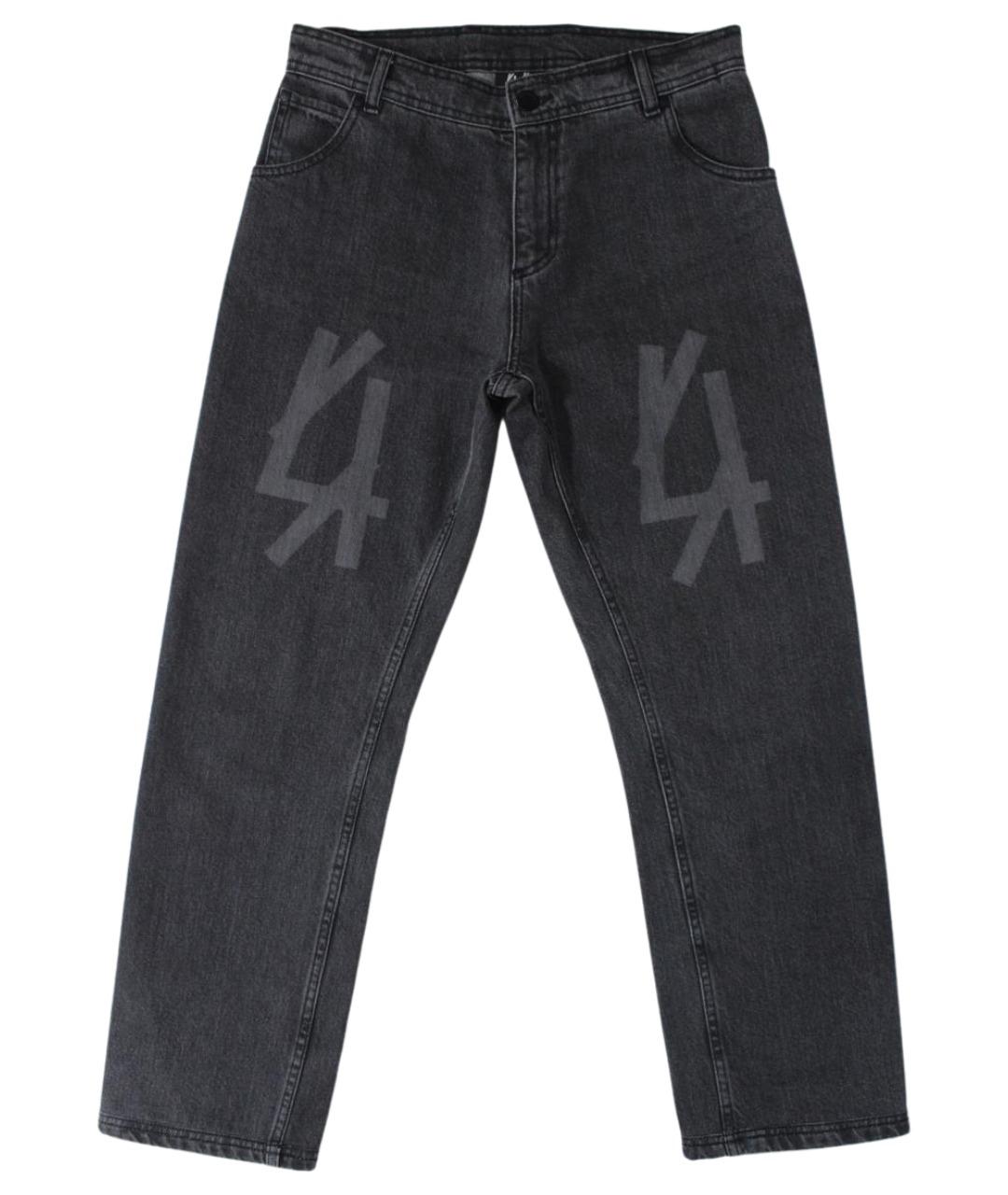 44 LABEL Серые хлопковые прямые джинсы, фото 1