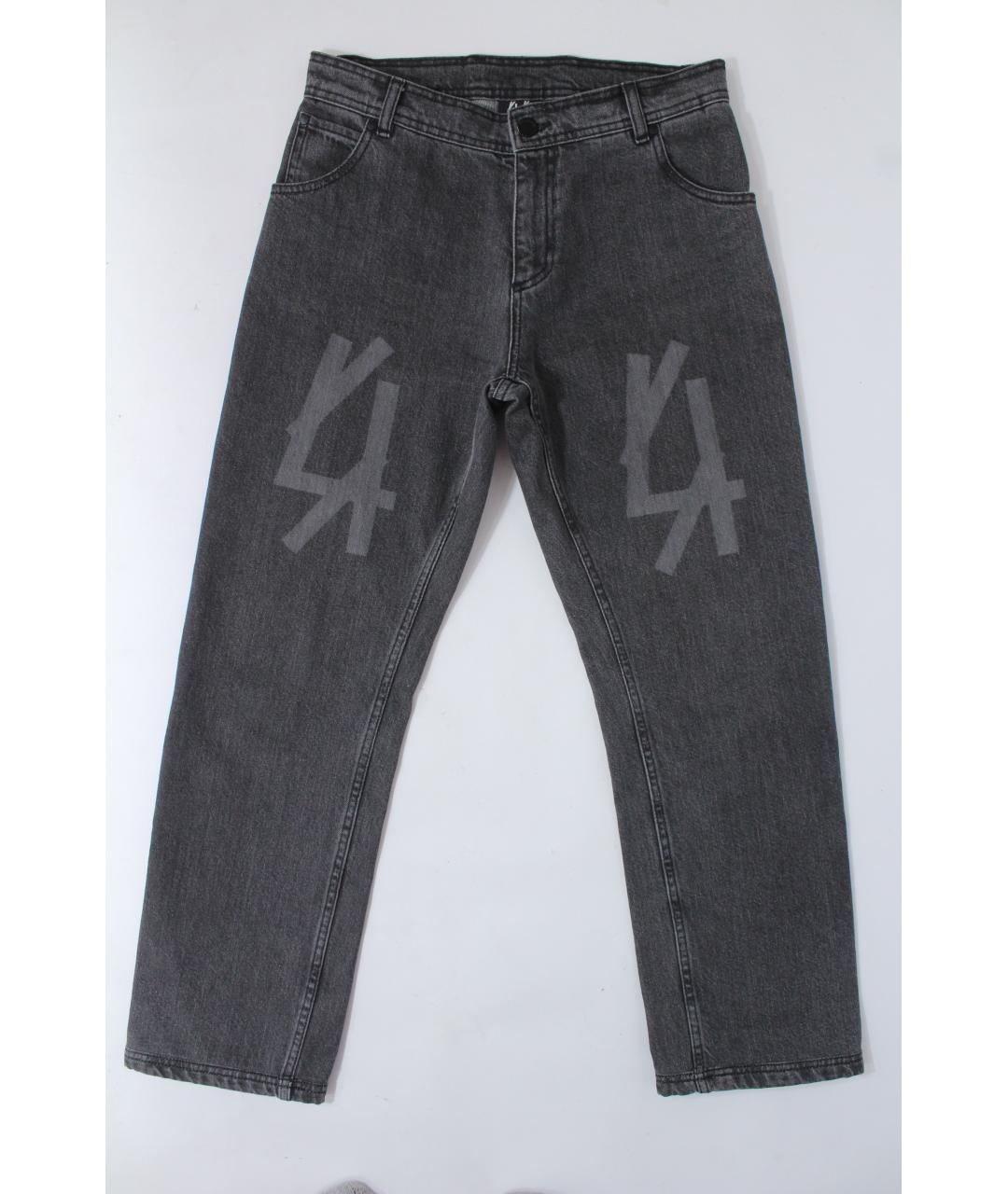 44 LABEL Серые хлопковые прямые джинсы, фото 9