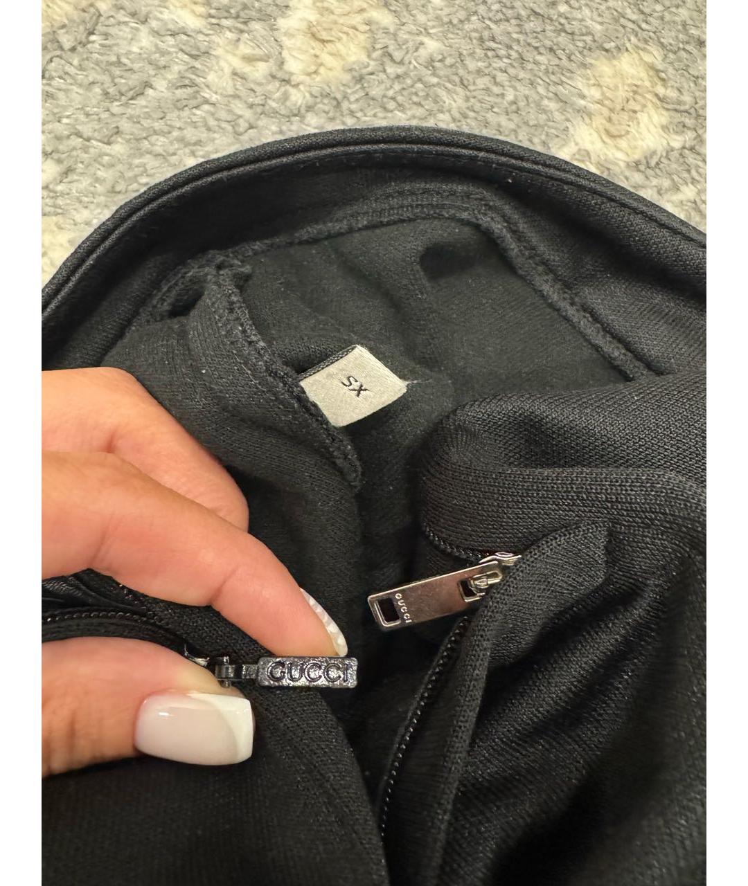 GUCCI Черные вискозные леггинсы и велосипедки, фото 2