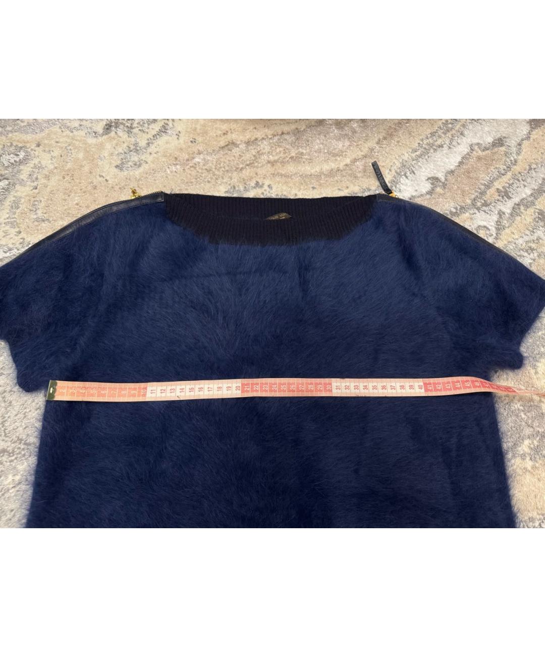 LOUIS VUITTON Темно-синий кашемировый джемпер / свитер, фото 3