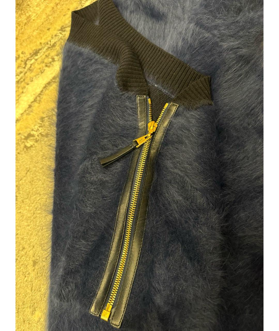 LOUIS VUITTON Темно-синий кашемировый джемпер / свитер, фото 4