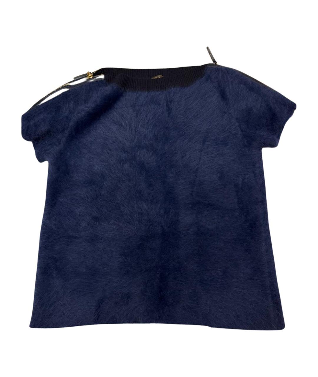 LOUIS VUITTON Темно-синий кашемировый джемпер / свитер, фото 1