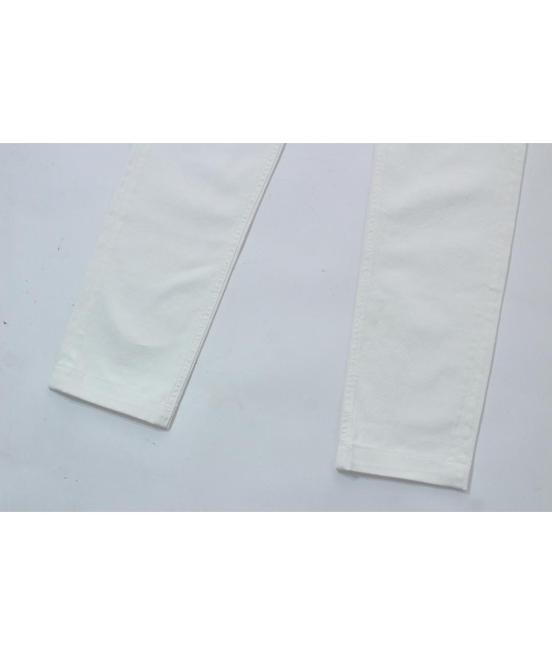 DOLCE&GABBANA Белые хлопко-эластановые джинсы слим, фото 4