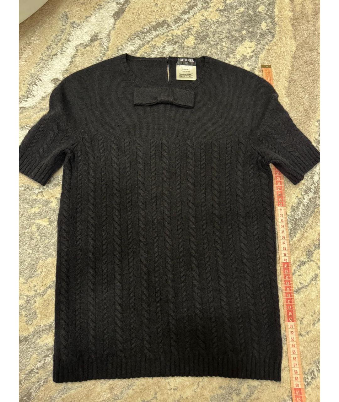 CHANEL Черный кашемировый джемпер / свитер, фото 4