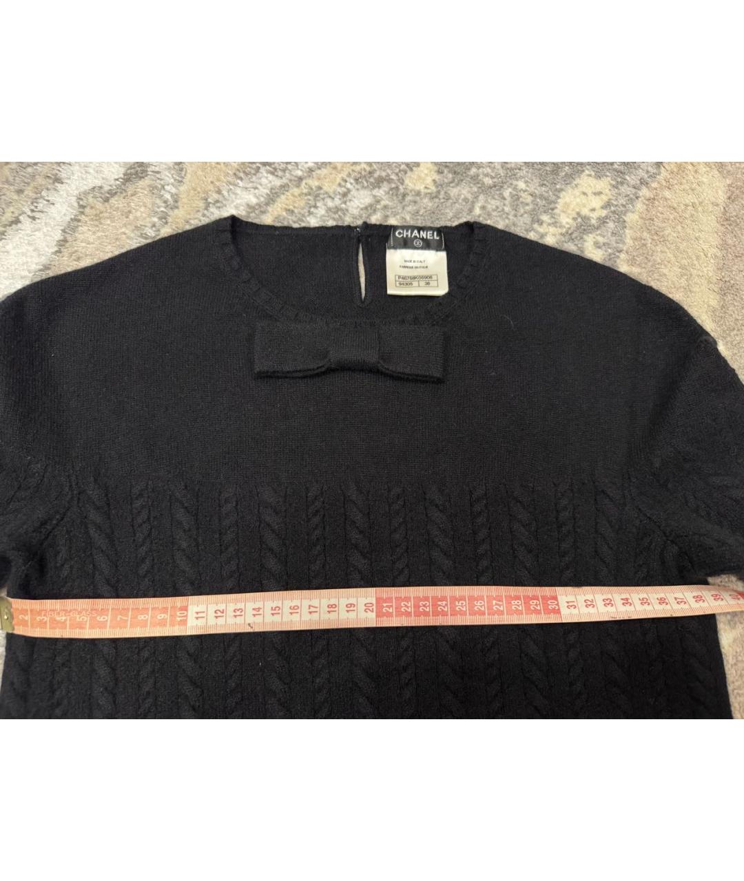 CHANEL Черный кашемировый джемпер / свитер, фото 2