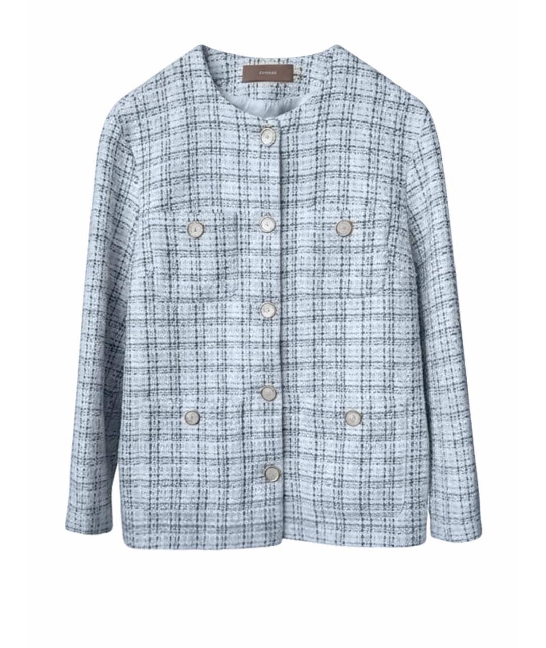 12 STOREEZ Белый твидовый жакет/пиджак, фото 1