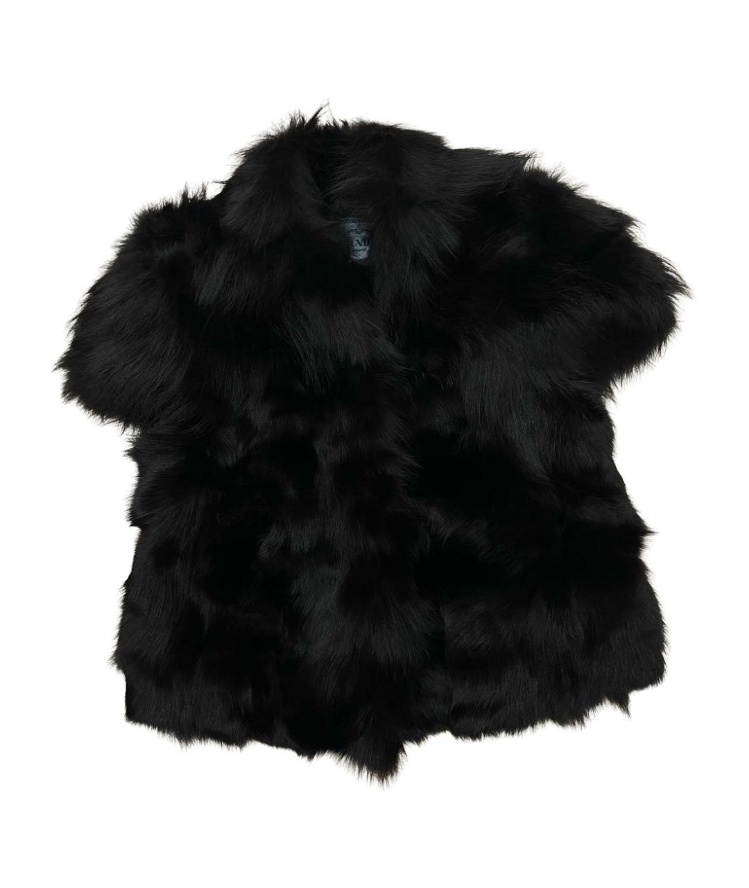 PRADA Черный меховой жилет, фото 1