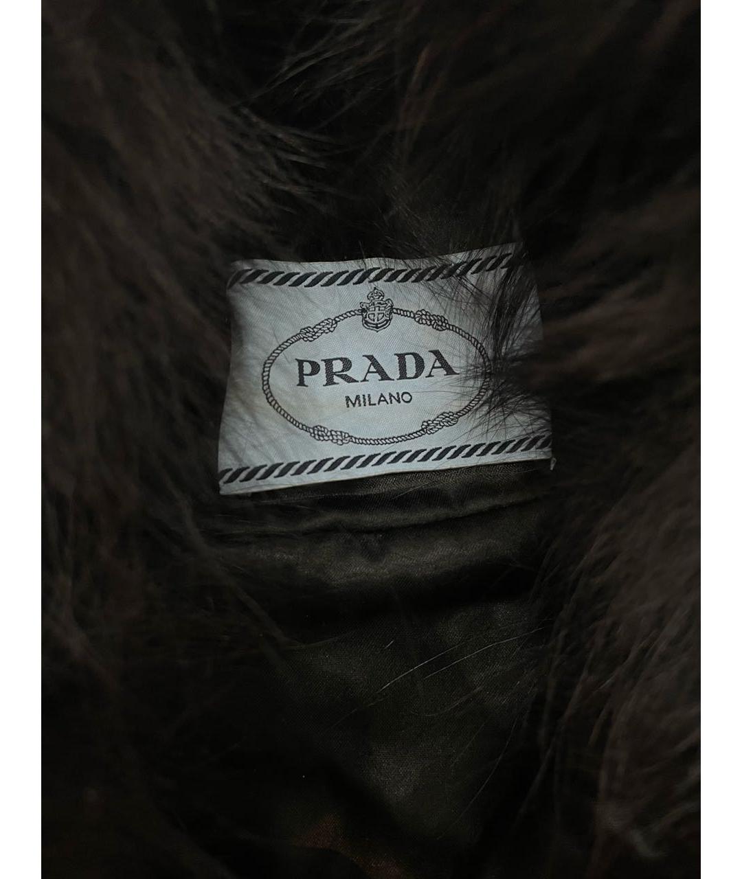 PRADA Черный меховой жилет, фото 3