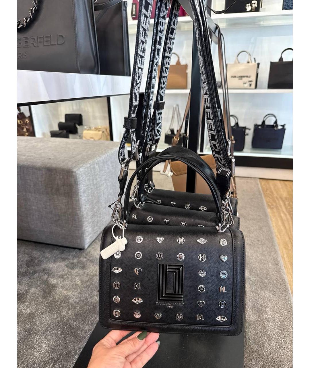 KARL LAGERFELD Черная сумка через плечо, фото 8