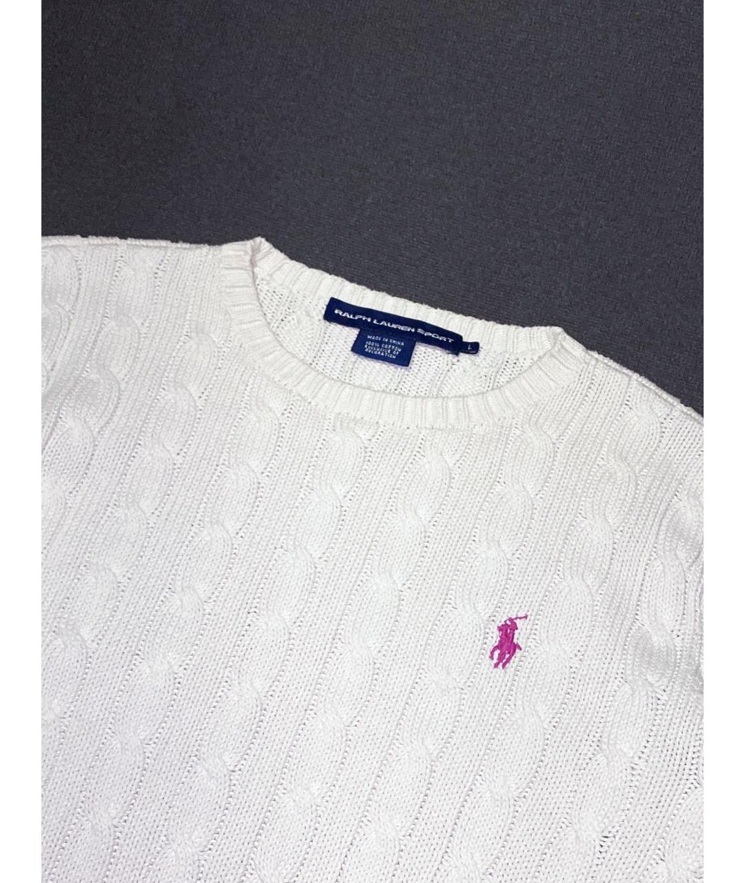 POLO RALPH LAUREN Белый хлопковый джемпер / свитер, фото 4