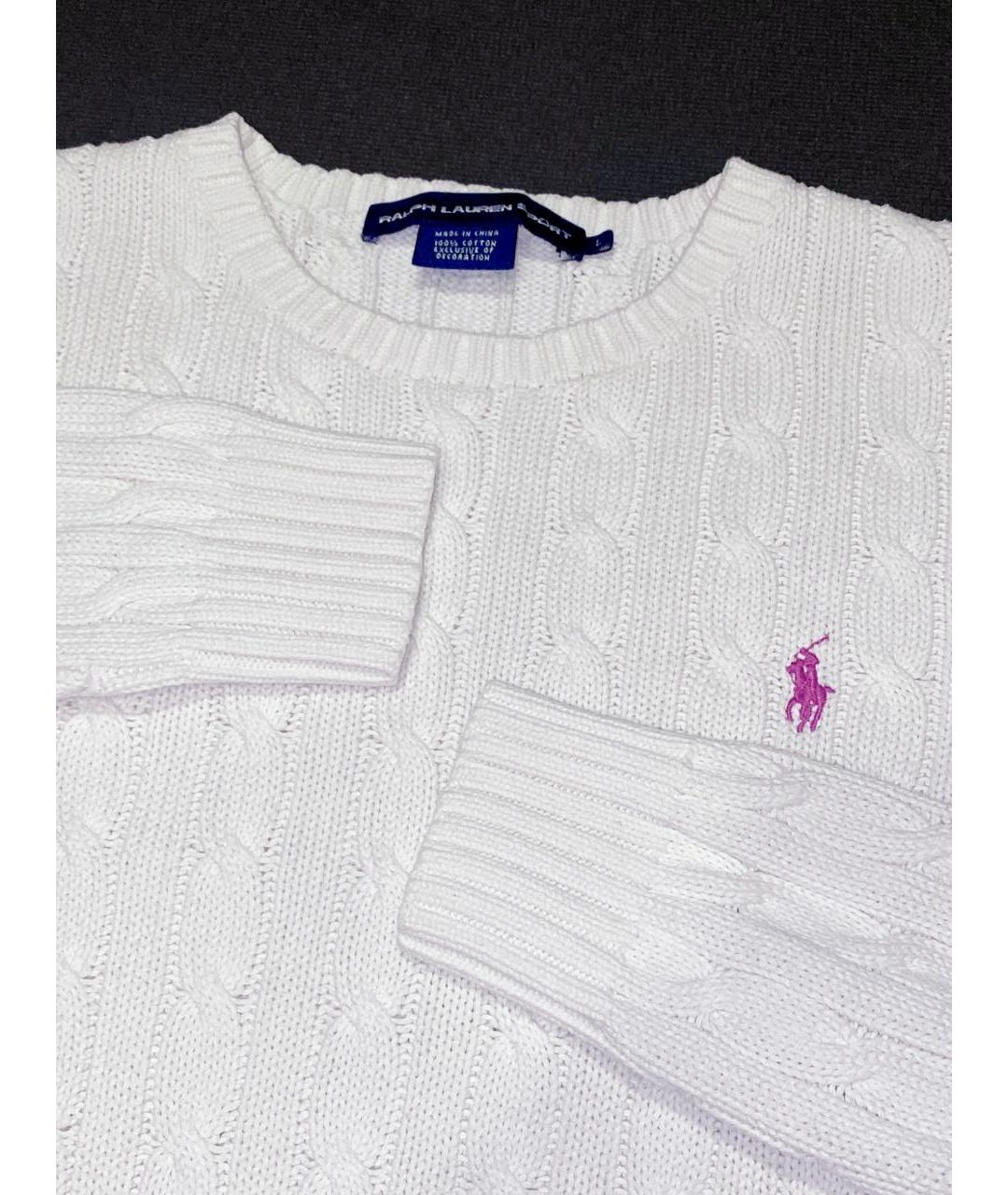 POLO RALPH LAUREN Белый хлопковый джемпер / свитер, фото 5