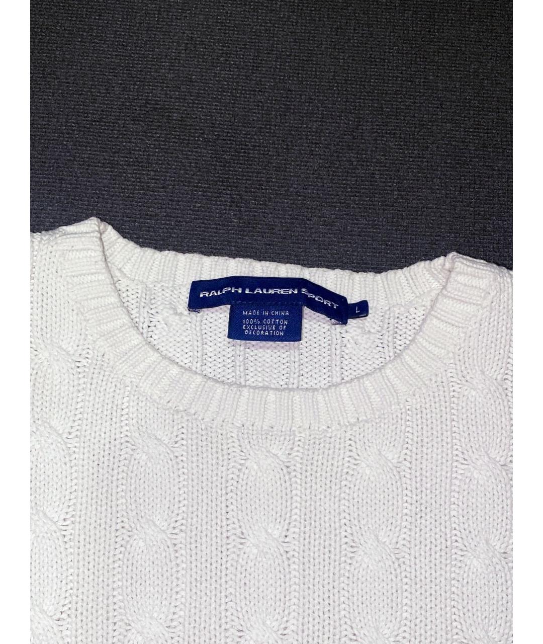 POLO RALPH LAUREN Белый хлопковый джемпер / свитер, фото 6