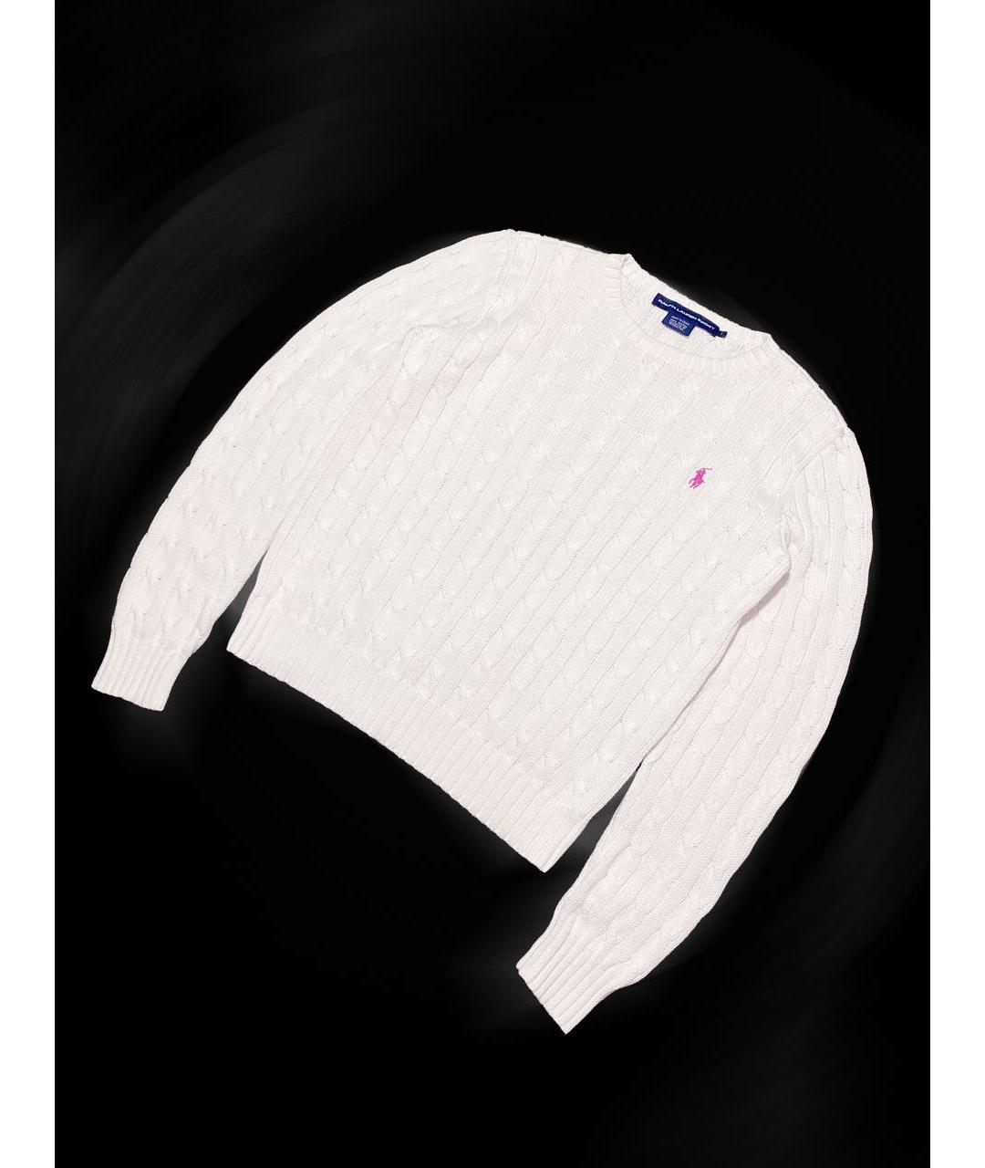 POLO RALPH LAUREN Белый хлопковый джемпер / свитер, фото 2