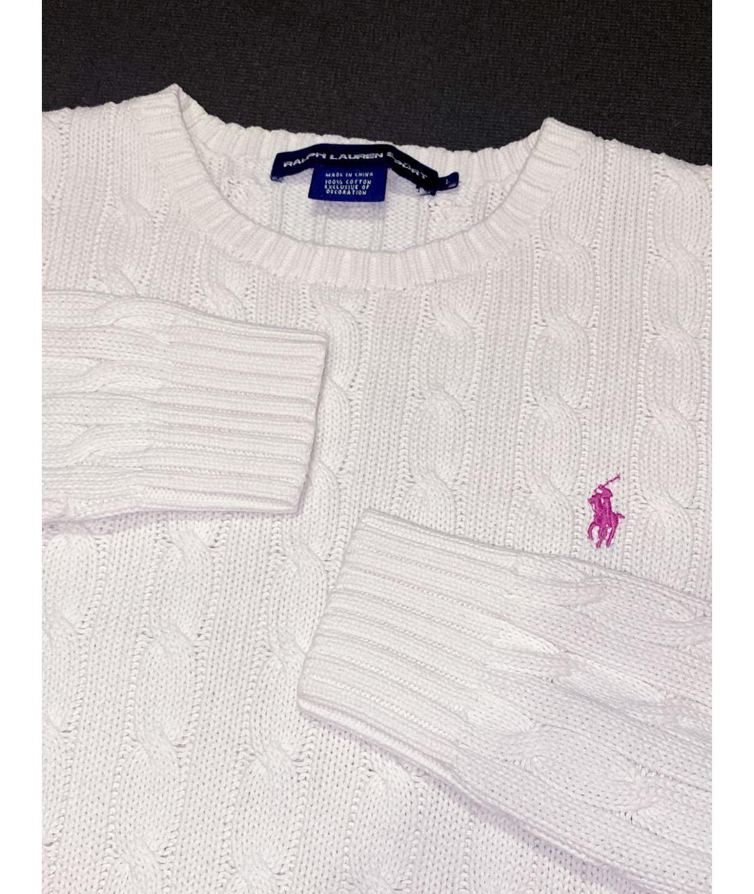 POLO RALPH LAUREN Белый хлопковый джемпер / свитер, фото 4