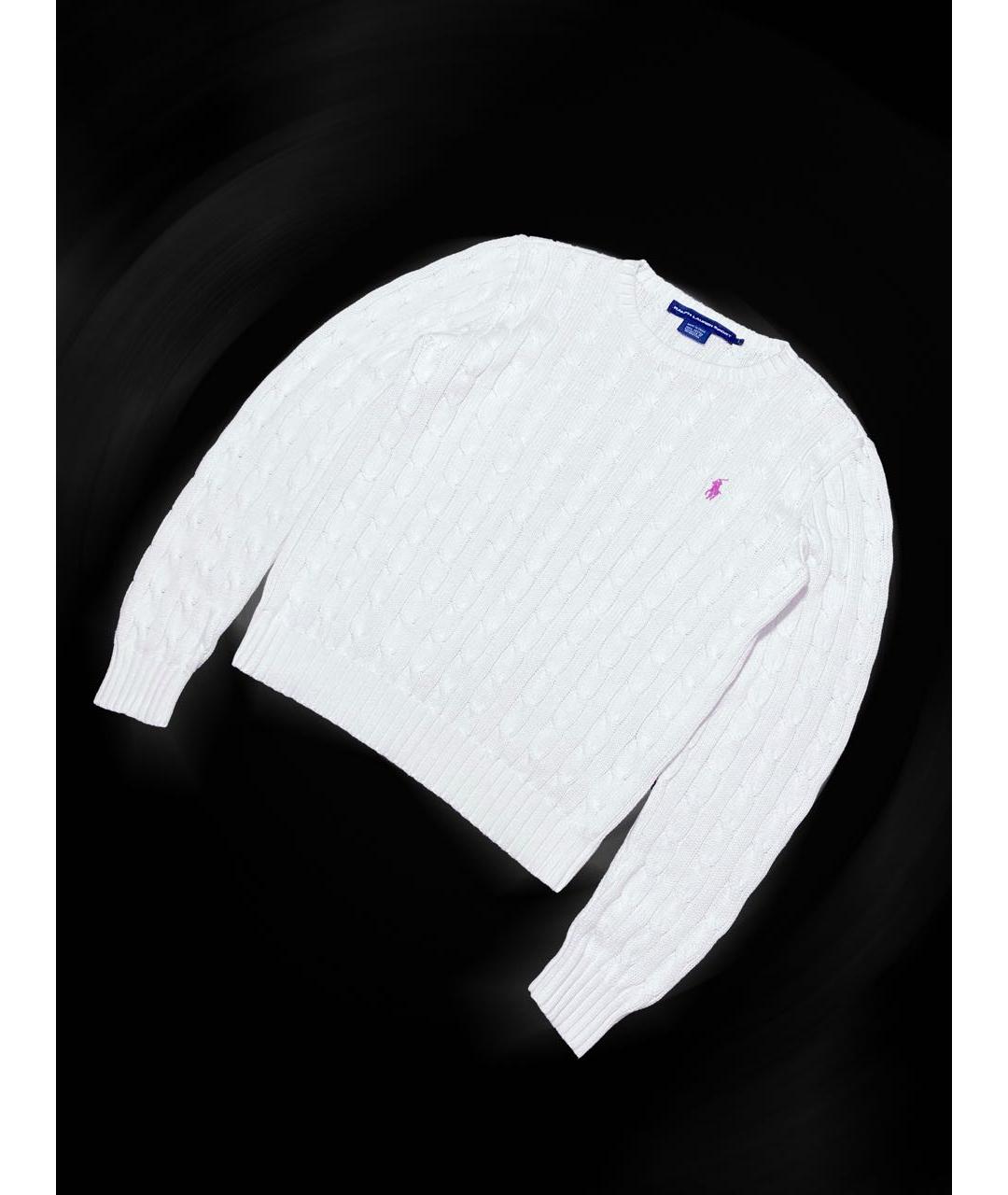 POLO RALPH LAUREN Белый хлопковый джемпер / свитер, фото 3