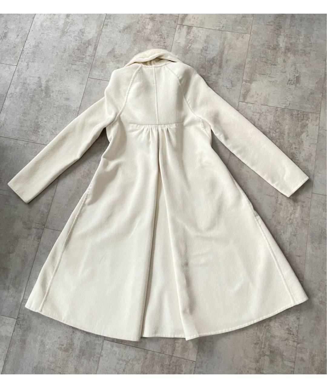 ERMANNO SCERVINO Белое шерстяное пальто, фото 2