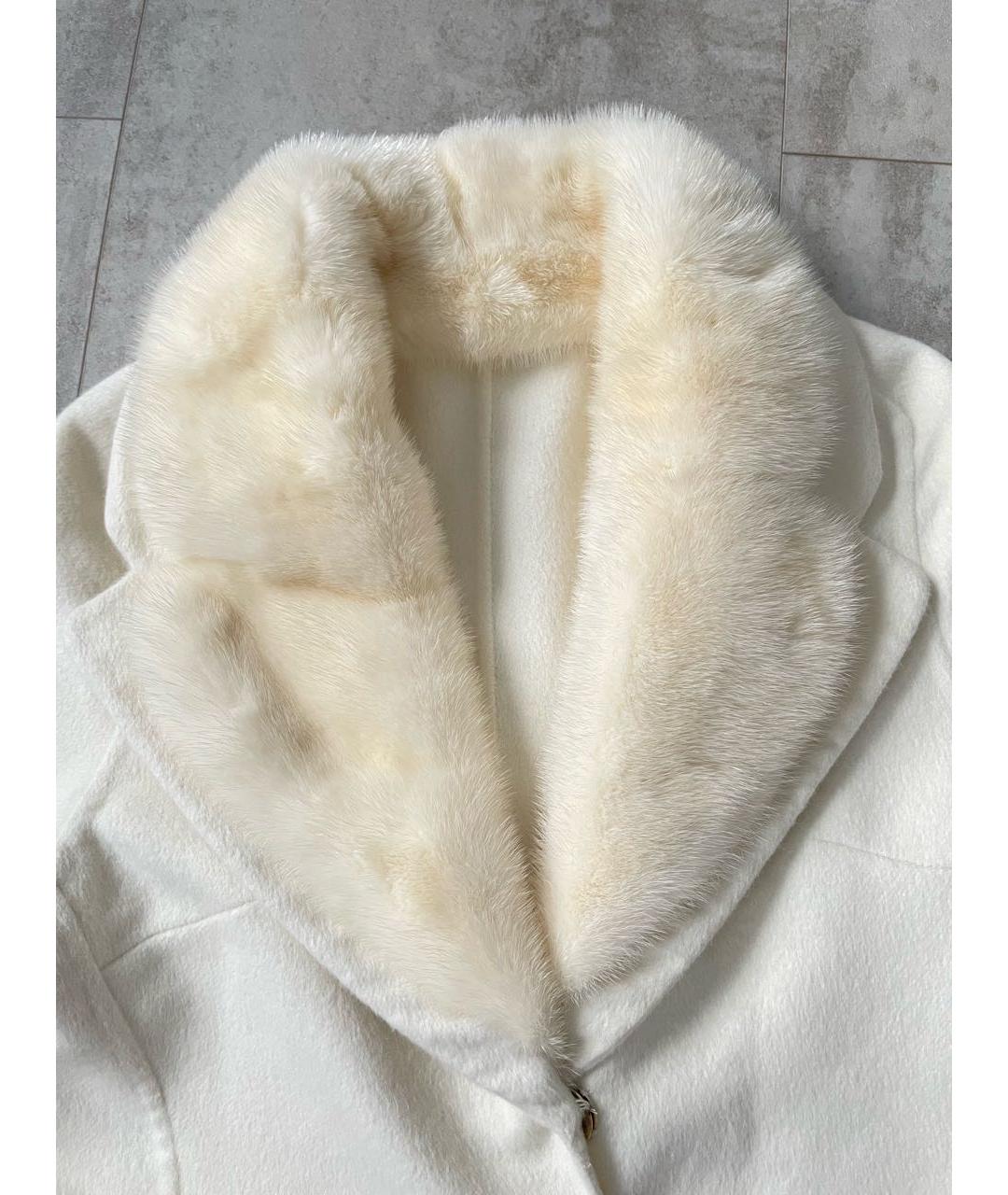 ERMANNO SCERVINO Белое шерстяное пальто, фото 3